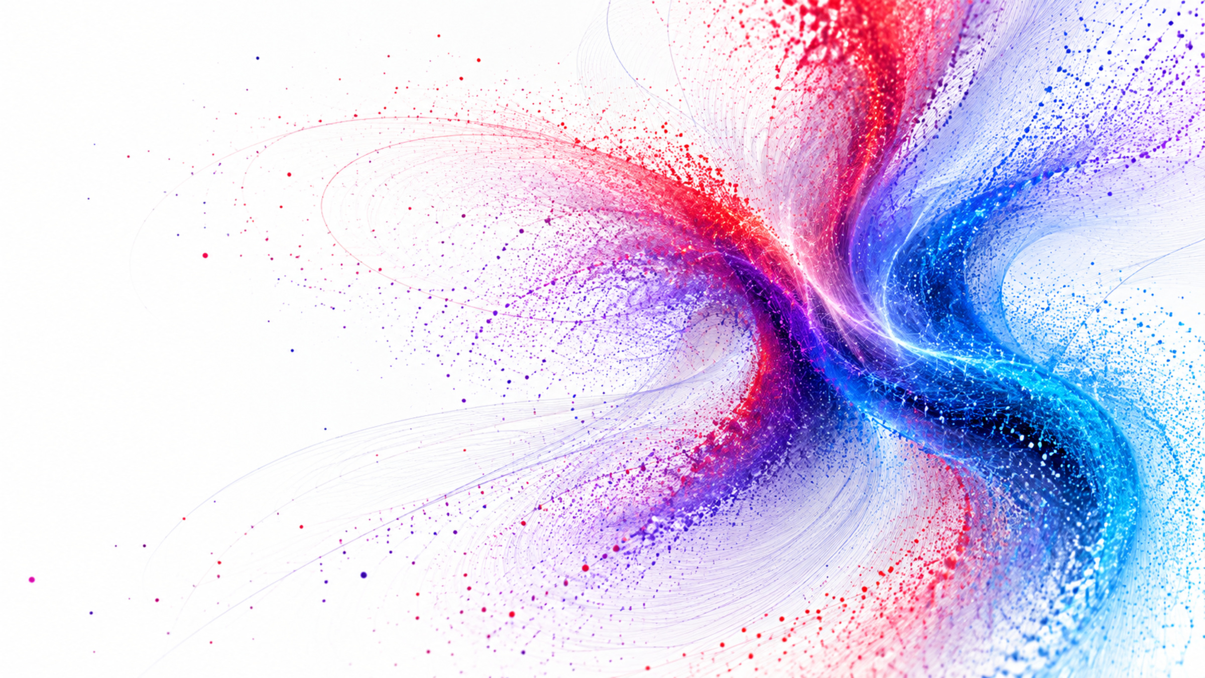 Coral, violet and blue particle field from Aurora Fields